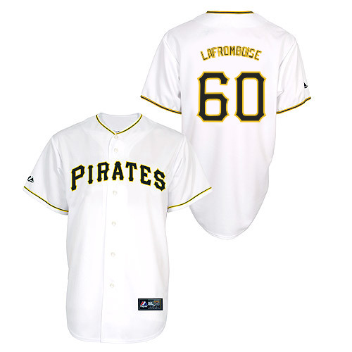 Bobby LaFromboise #60 Youth Baseball Jersey-Pittsburgh Pirates Authentic Home White Cool Base MLB Jersey